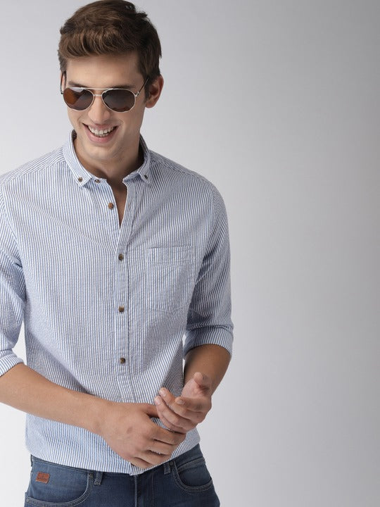 Slim Fit Opaque Casual Shirt