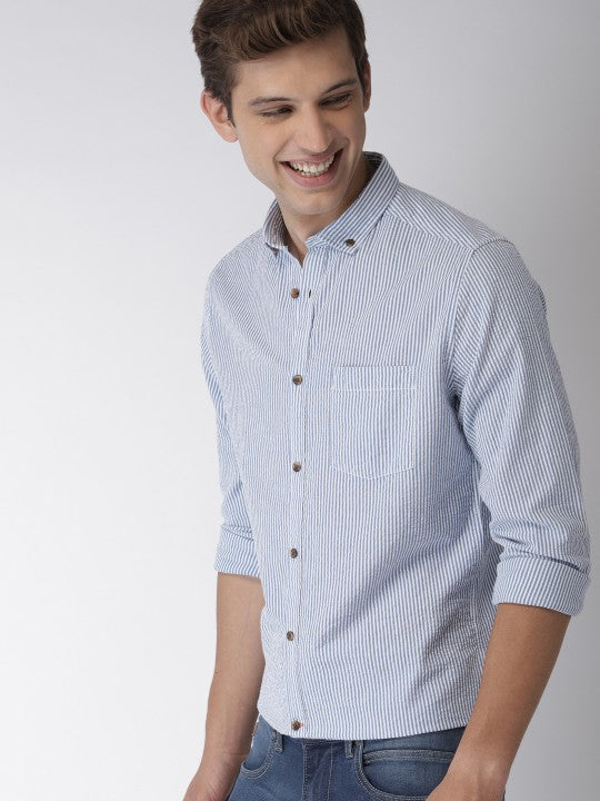 Slim Fit Opaque Casual Shirt