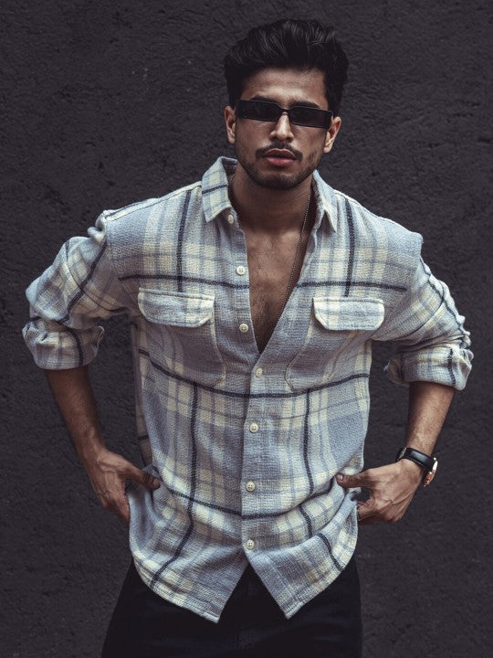 Tartan Checked Opaque India Slim Casual Shirt